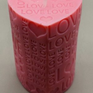 Bougie Sculpturale Cœur Message