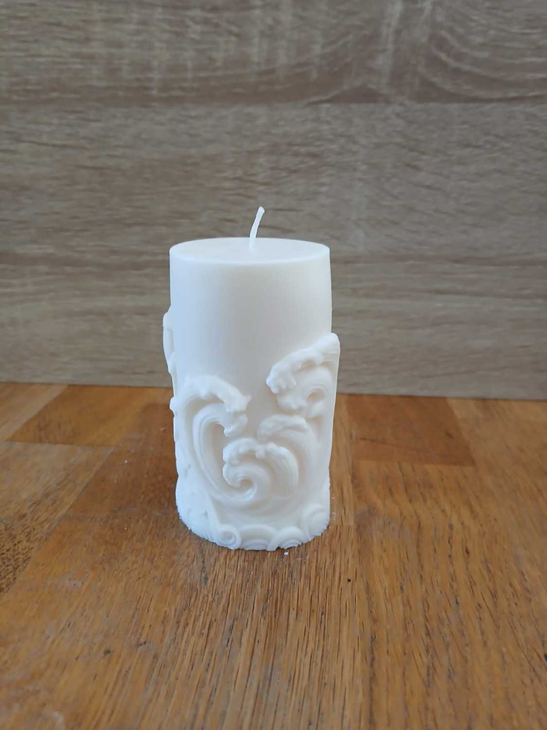 Bougie Sculpturale Vague Océane – L'Écho des Flots